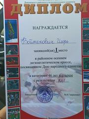 Районный осенний легкоатлетический кросс, посвященный Дню народного единства